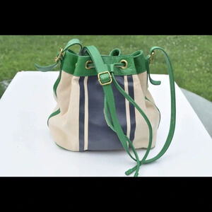 J. Crew Tillary stripe bucket bag